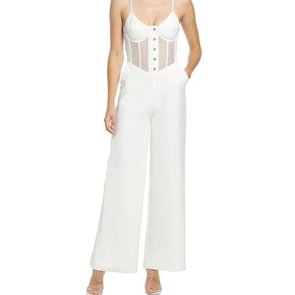 Lavish Alice V-Neck Adjustable Straps Jumpsuit Size 4 - Picture 3 of 8